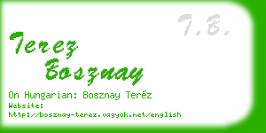 terez bosznay business card