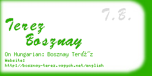 terez bosznay business card